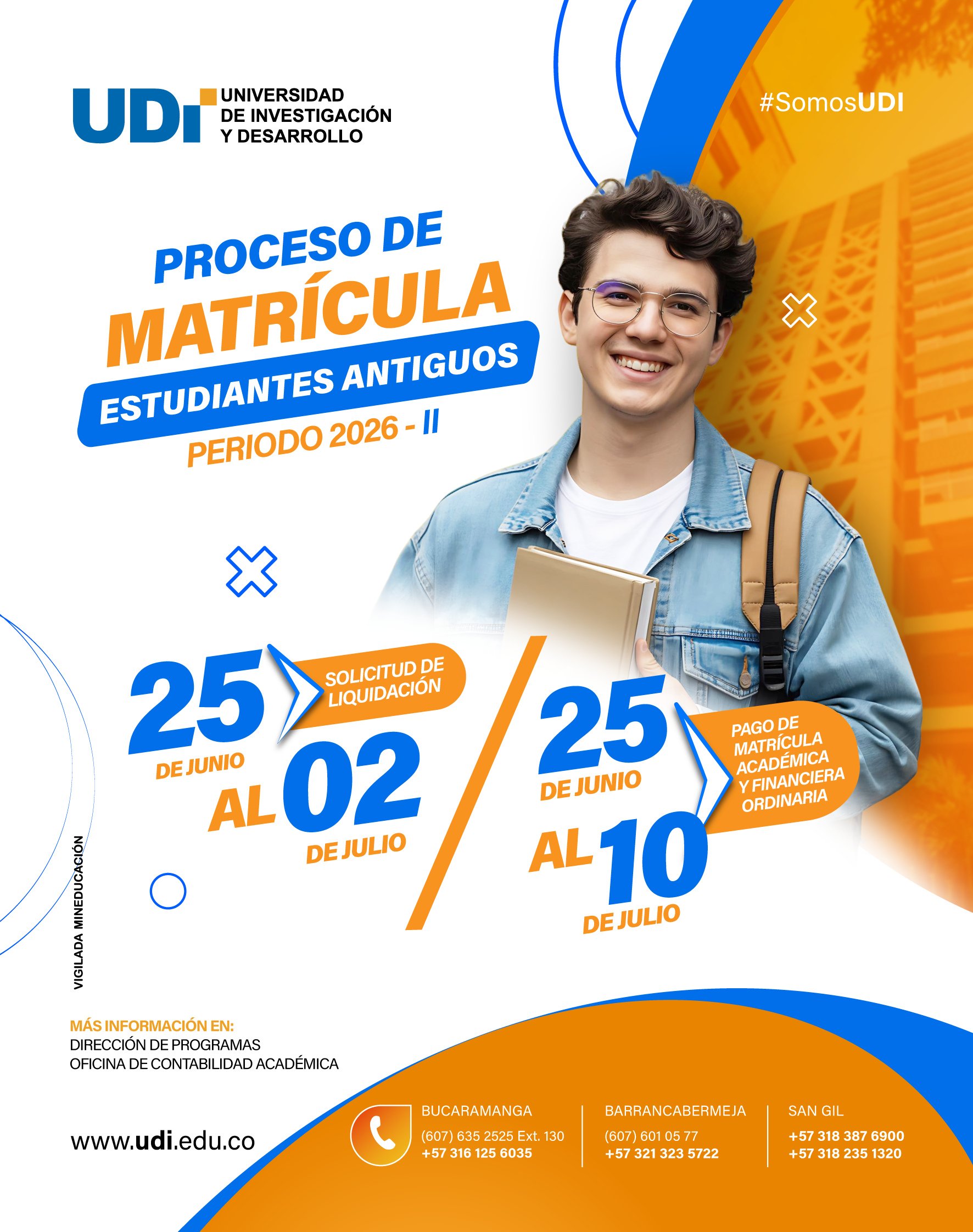 Noticia UDI: Proceso de Matrícula - Estudiantes Antiguos